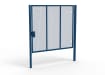 A Blue 2.4m high x 3.0m Wide Single Leaf 358 Apollo Security Gate with Quick Exit Digilock