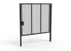 A Black 2.4m high x 3.0m Wide Single Leaf 358 Apollo Security Gate with Quick Exit Digilock