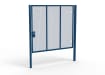 A Blue 2.4m high x 3.0m Wide Single Leaf 358 Apollo Security Gate with Unislide Latch