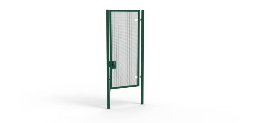 A Green 3.0m high x 1.2m Wide Single Leaf 358 Apollo Security Gate with Quick Exit Digilock