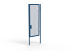 A Blue 3.0m high x 1.2m Wide Single Leaf 358 Apollo Security Gate with Unislide Latch
