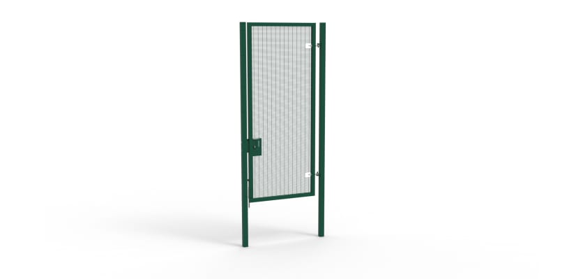 A Green 3.0m high x 1.2m Wide Single Leaf 358 Apollo Security Gate with Latch Lock 