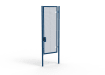 A Blue 3.0m high x 1.2m Wide Single Leaf 358 Apollo Security Gate with Quick Exit Digilock