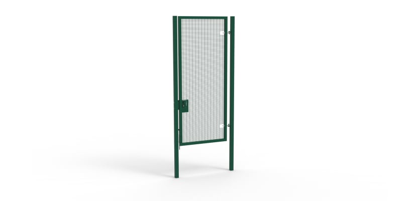 A Green 3.0m high x 1.2m Wide Single Leaf 358 Apollo Security Gate with Latch Lock Handles