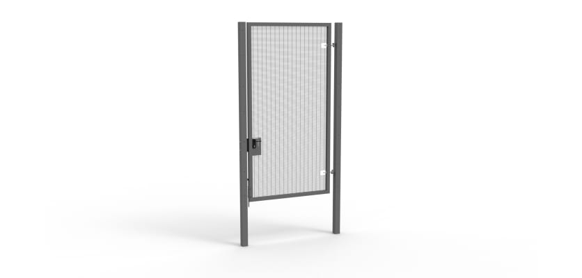 A Grey 3.0m high x 1.5m Wide Single Leaf 358 Apollo Security Gate with Latch Lock Handles