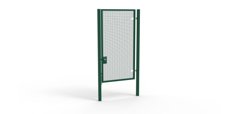 A Green 3.0m high x 1.5m Wide Single Leaf 358 Apollo Security Gate with Unislide Latch