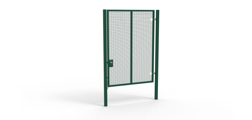 A Green 3.0m high x 2.0m Wide Single Leaf 358 Apollo Security Gate with Unislide Latch