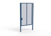 A Blue 3.0m high x 2.0m Wide Single Leaf 358 Apollo Security Gate with Unislide Latch