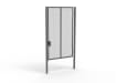 A Grey 3.0m high x 2.0m Wide Single Leaf 358 Apollo Security Gate with Latch Lock Handles
