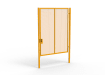A Yellow 3.0m high x 2.5m Wide Single Leaf 358 Apollo Security Gate with Quick Exit Digilock
