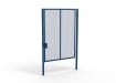 A Blue 3.0m high x 2.5m Wide Single Leaf 358 Apollo Security Gate with Latch Lock Handles