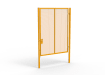 A Yellow 3.0m high x 2.5m Wide Single Leaf 358 Apollo Security Gate with Unislide Latch