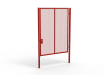 A Red 3.0m high x 2.5m Wide Single Leaf 358 Apollo Security Gate with Unislide Latch