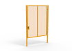 A Yellow 3.0m high x 2.5m Wide Single Leaf 358 Apollo Security Gate with Latch Lock Handles
