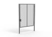 A Grey 3.0m high x 2.5m Wide Single Leaf 358 Apollo Security Gate with Latch Lock Handles