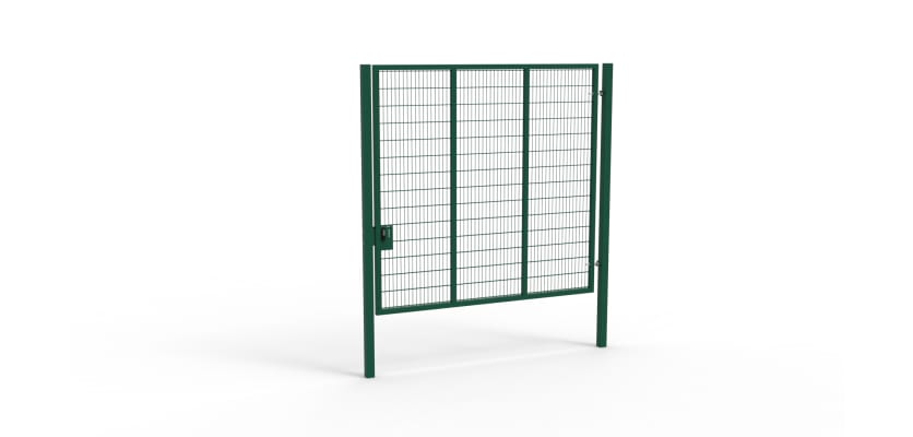 Green Apollo® 3.0m High x 3.0m Wide 358 Prison Mesh Single Leaf Gate Kit With Quick exit digital lock
