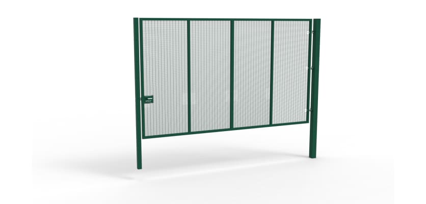Green Apollo® 3.0m High 358 Prison Mesh Single Leaf Gate Kit with unislide