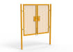 A Yellow 1.8m high x 2.0m Wide Double Leaf 358 Apollo Security Gate with Unislide Latch