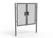 A Grey 1.8m high x 2.0m Wide Double Leaf 358 Apollo Security Gate with Quick Latch Lock Handles