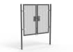 A Grey 1.8m high x 2.0m Wide Double Leaf 358 Apollo Security Gate with Unislide Latch