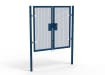 A Blue 1.8m high x 2.0m Wide Double Leaf 358 Apollo Security Gate with Quick Latch Lock Handles