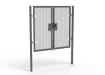 A Grey 1.8m high x 2.0m Wide Double Leaf 358 Apollo Security Gate with Latch Lock 