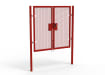 A Red 1.8m high x 2.0m Wide Double Leaf 358 Apollo Security Gate with Latch Lock 