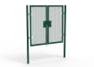 A Green 1.8m high x 2.0m Wide Double Leaf 358 Apollo Security Gate with Latch Lock Handles