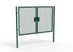 A Green 1.8m high x 3.0m Wide Double Leaf 358 Apollo Security Gate with Latch Lock 