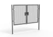A Grey 1.8m high x 3.0m Wide Double Leaf 358 Apollo Security Gate with Latch Lock Handles