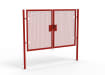 A Red 1.8m high x 3.0m Wide Double Leaf 358 Apollo Security Gate with Latch Lock 
