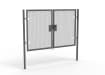 A Grey 1.8m high x 3.0m Wide Double Leaf 358 Apollo Security Gate with Latch Lock 