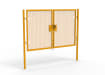 A Yellow 1.8m high x 3.0m Wide Double Leaf 358 Apollo Security Gate with Latch Lock 