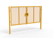 A Yellow 1.8m high x 4.0m Wide Double Leaf 358 Apollo Security Gate with Latch Lock 