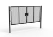 A Black 1.8m high x 4.0m Wide Double Leaf 358 Apollo Security Gate with Quick Exit Digilock