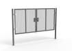 A Grey 1.8m high x 4.0m Wide Double Leaf 358 Apollo Security Gate with Unislide Latch