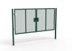 A Green 1.8m high x 4.0m Wide Double Leaf 358 Apollo Security Gate with Latch Lock 