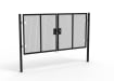 A Black 1.8m high x 4.0m Wide Double Leaf 358 Apollo Security Gate with Unislide Latch