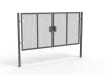 A Grey 1.8m high x 4.0m Wide Double Leaf 358 Apollo Security Gate with Quick Exit Digilock