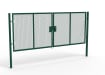 A Green 1.8m high x 5.0m Wide Double Leaf 358 Apollo Security Gate with Quick Exit Digilock