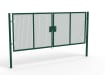 A Green 1.8m high x 5.0m Wide Double Leaf 358 Apollo Security Gate with Latch Lock 