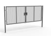 A Grey 1.8m high x 5.0m Wide Double Leaf 358 Apollo Security Gate with Latch Lock Handles
