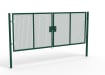 A Green 1.8m high x 5.0m Wide Double Leaf 358 Apollo Security Gate with Latch Lock Handles