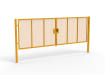 A Yellow 1.8m high x 6.0m Wide Double Leaf 358 Apollo Security Gate with Quick Exit Digilock