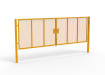 A Yellow 1.8m high x 6.0m Wide Double Leaf 358 Apollo Security Gate with Unislide Latch