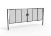 A Grey 1.8m high x 6.0m Wide Double Leaf 358 Apollo Security Gate with Latch Lock