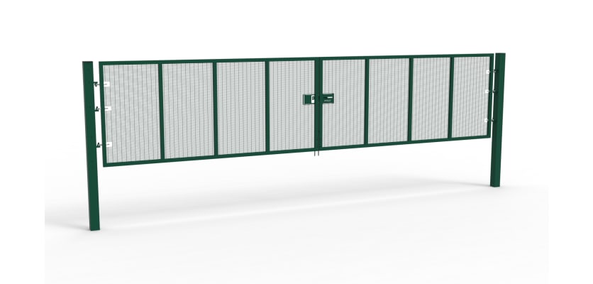 Green Apollo® 1.8m High 358 Prison Mesh Double Leaf Gate Kit with Unislide Latch 
