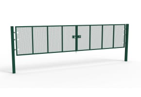 Apollo® 1.8m High x 9.0m Wide 358 Prison Mesh Double Leaf Gate Kit