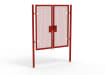 A Red 2.0m high x 2.0m Wide Double Leaf 358 Apollo Security Gate with Latch Lock Handles