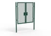 A Green 2.0m high x 2.0m Wide Double Leaf 358 Apollo Security Gate with Unislide Latch